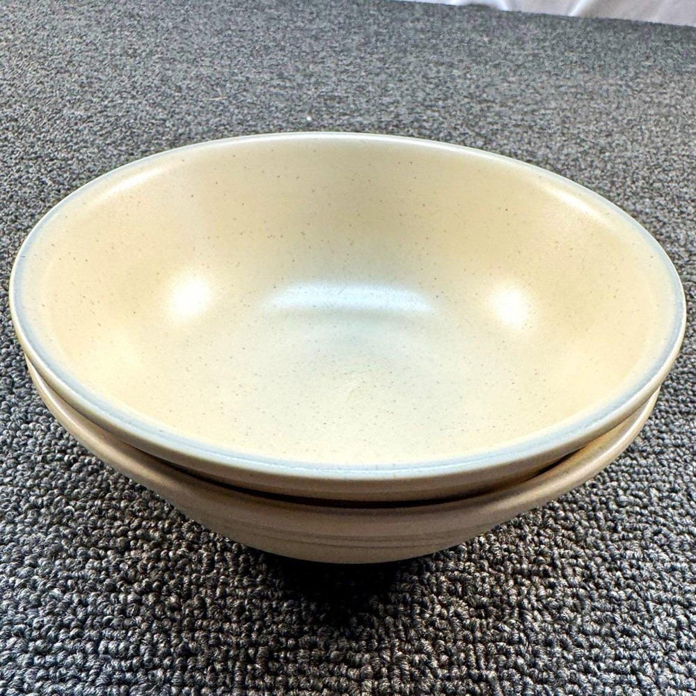Set of 2 Cream Platzgraff Rememberance Ceramic Round Bowls